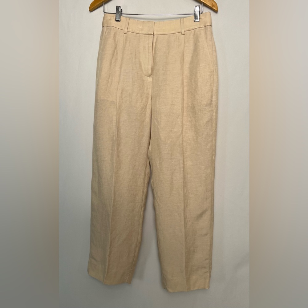 NEW / J.Crew Pleated linen-cupro blend trouser / B003 - Picture 2 of 3